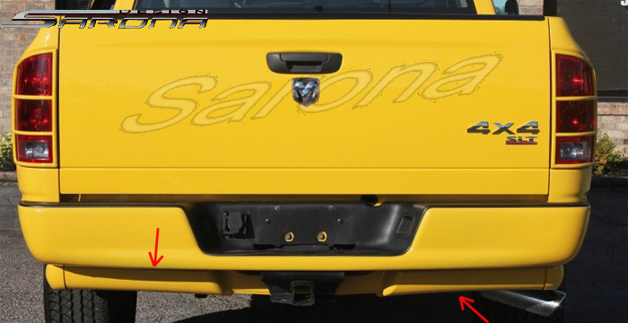 Custom Dodge Ram  Truck Rear Lip/Diffuser (2002 - 2008) - $480.00 (Part #DG-006-RA)